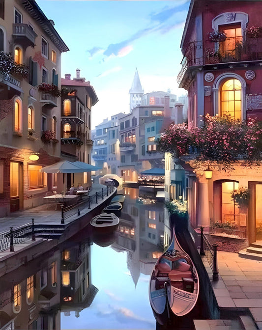 Painting On City Landscape Paint By Numbers Kit