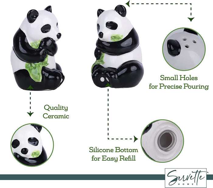 Panda Bears Salt and Pepper Shakers