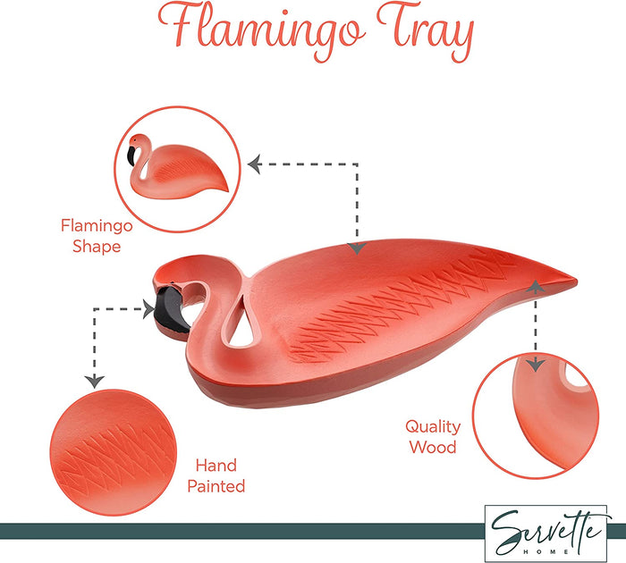 Peach Flamingo Tray