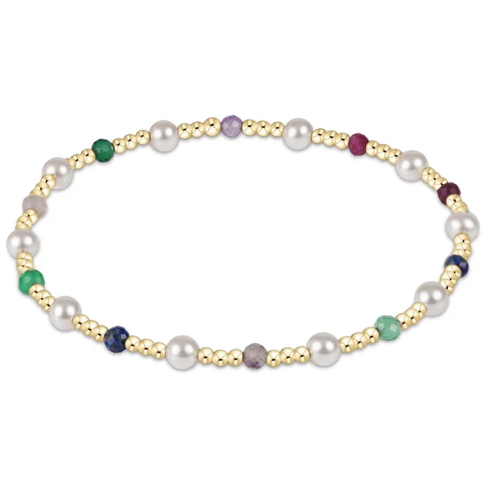 Pearl Sincerity Pattern 4mm Bead Bracelet Hot Mess SS25