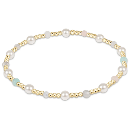 Pearl Sincerity Pattern 4mm Bead Bracelet Hot Mess SS25