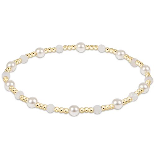 Pearl Sincerity Pattern 4mm Bead Bracelet Moonstone