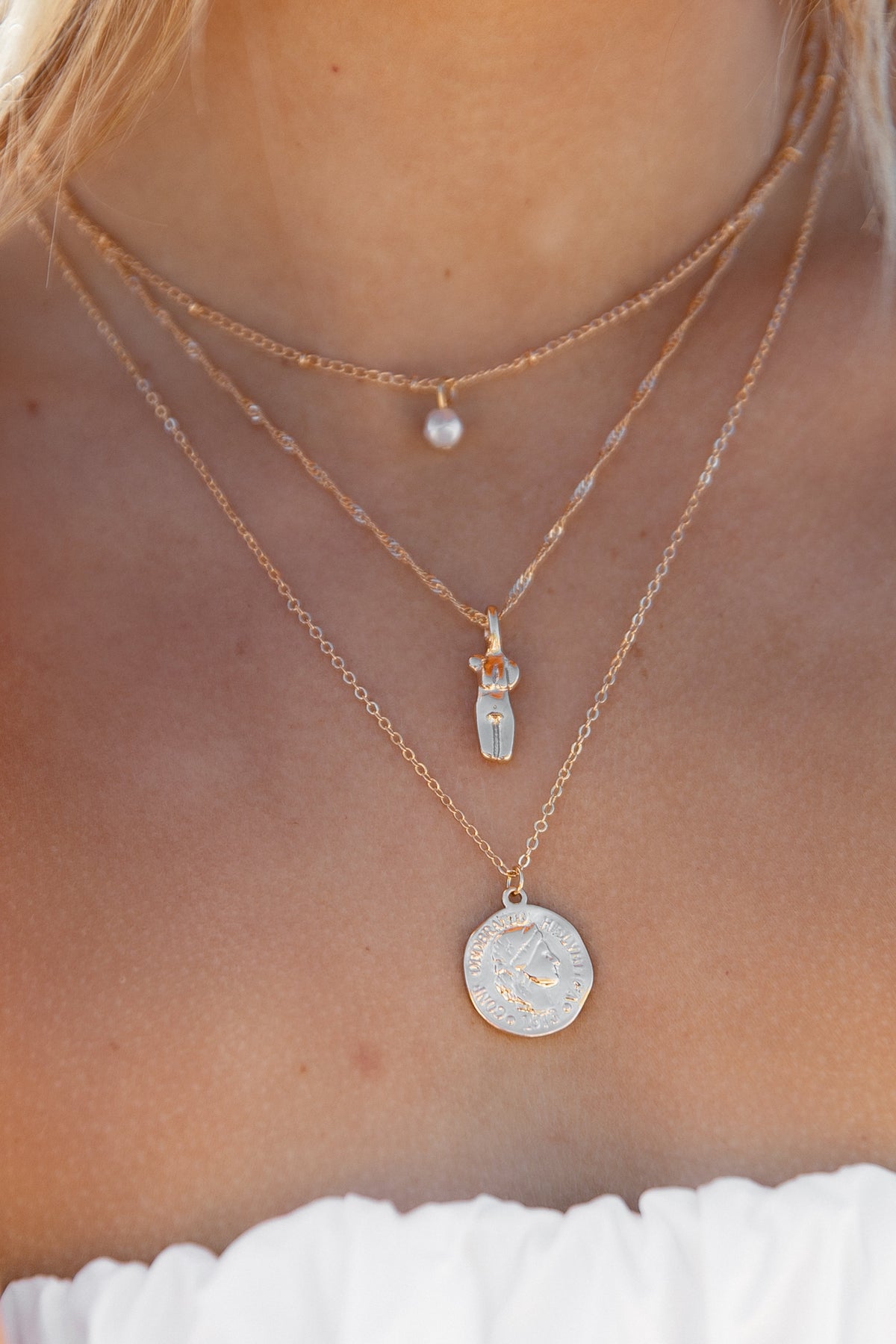 Enchante 5 Layer Necklace Set - Gold