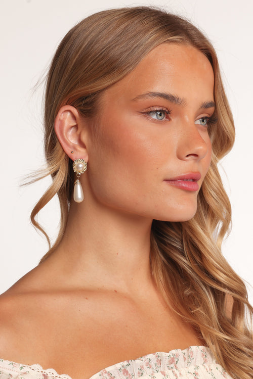 Estelle Earrings - Gold/Pearl