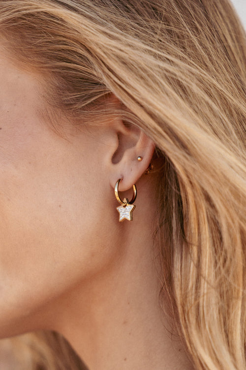 Hayden Star Earrings - Gold