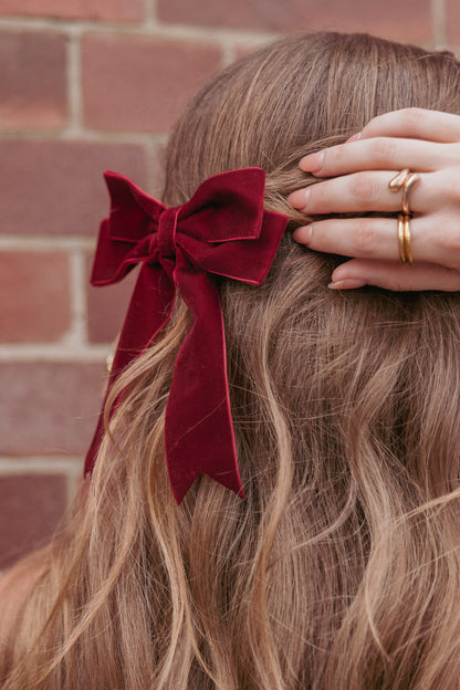 Helena Hair Bow - Red