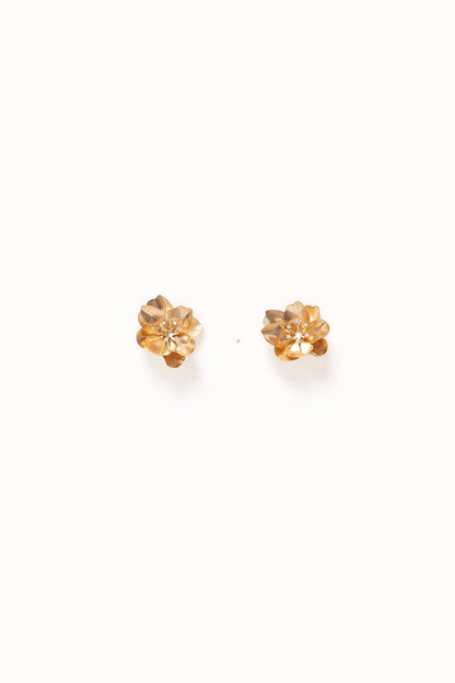Isobel Flower Earrings - Gold