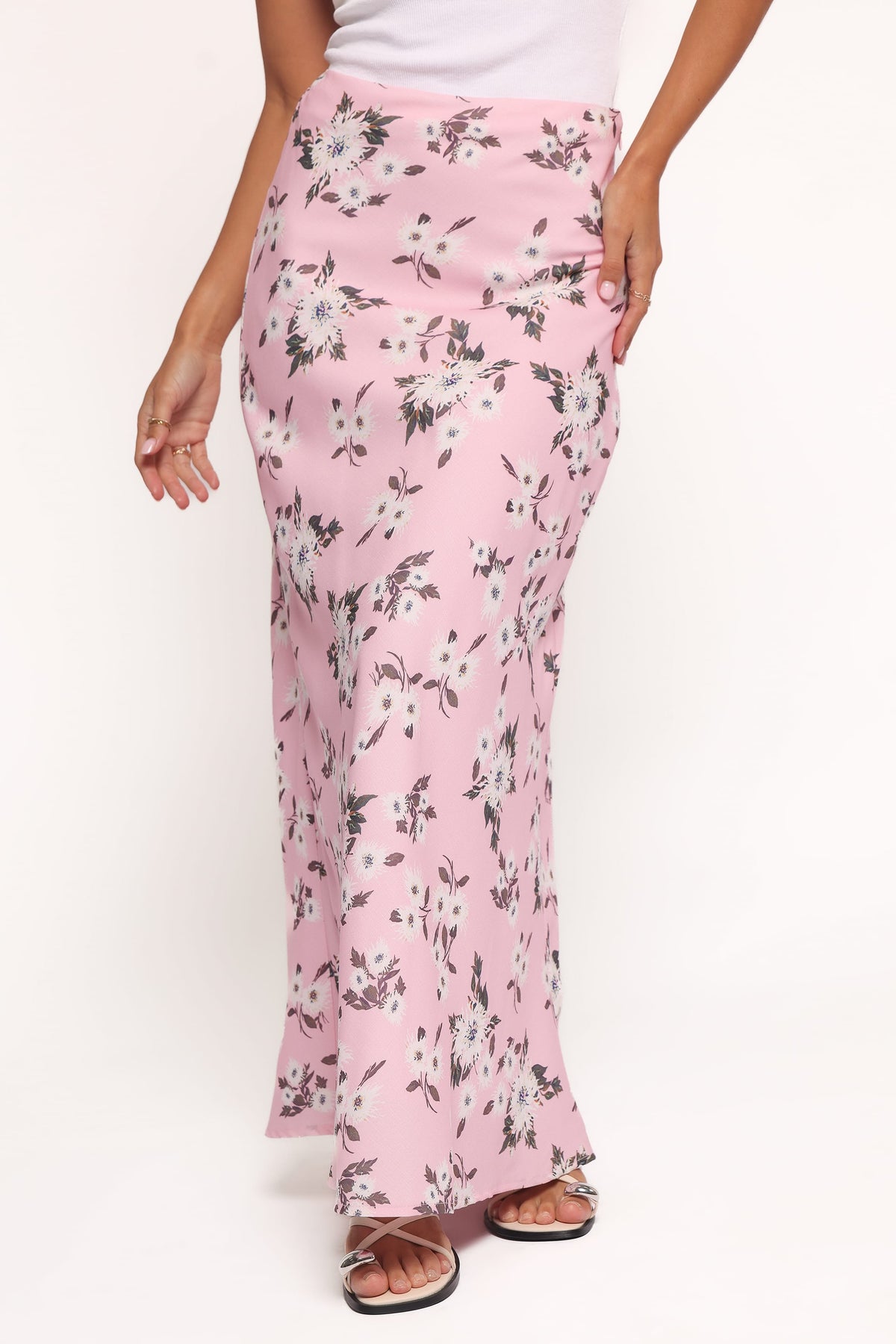 Evie Maxi Skirt - Pink Floral