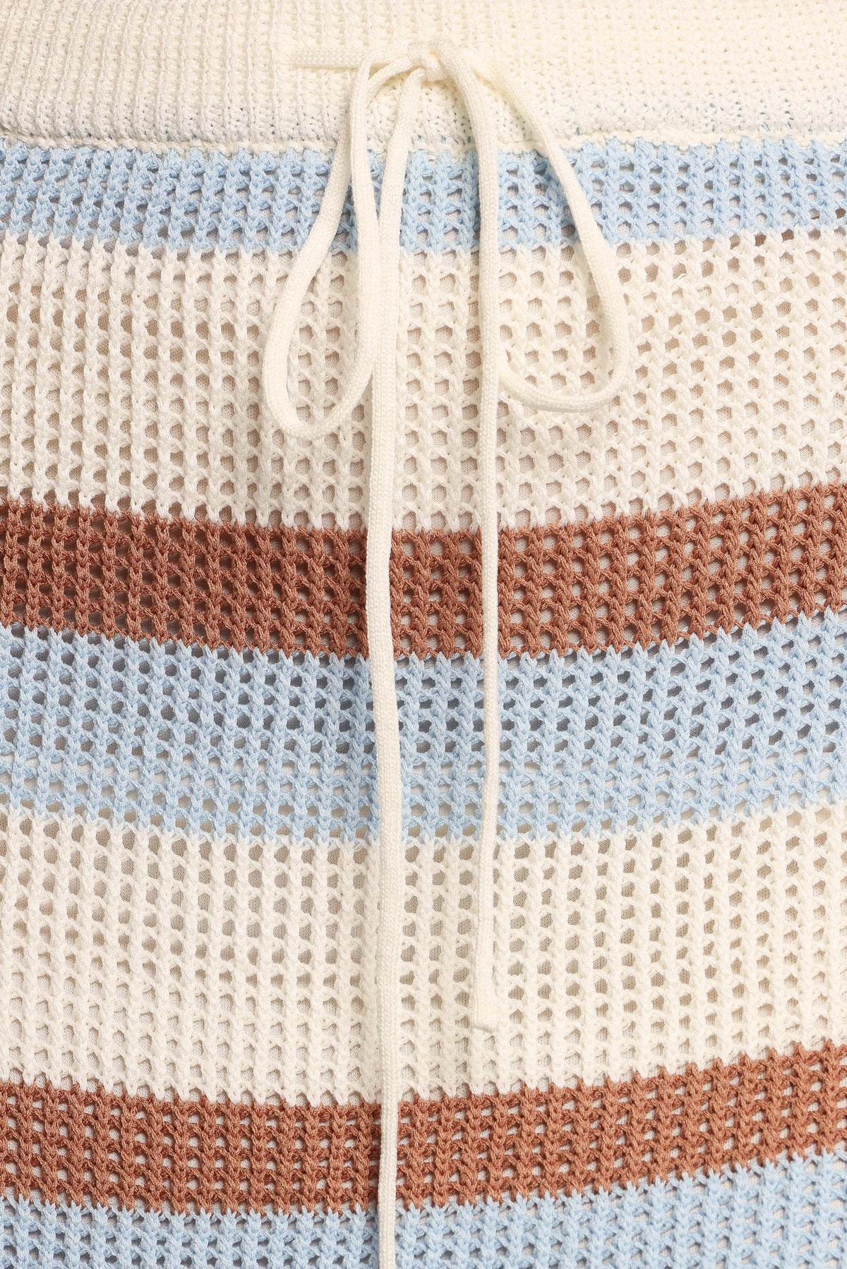 Fawn Knit Mini Skirt - Tan Blue