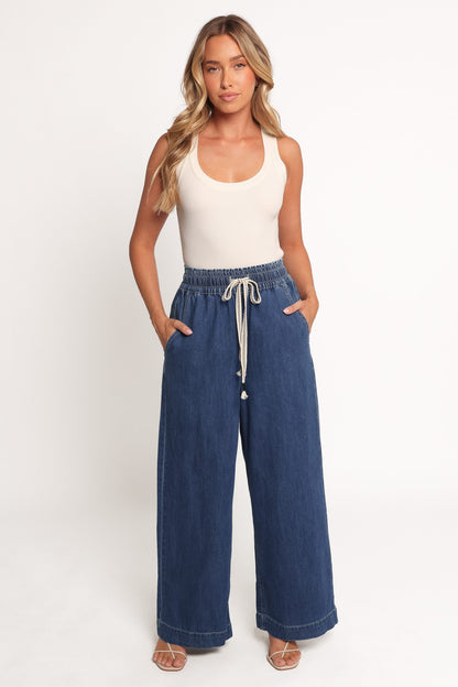Jenni Wide Leg Pant - Denim
