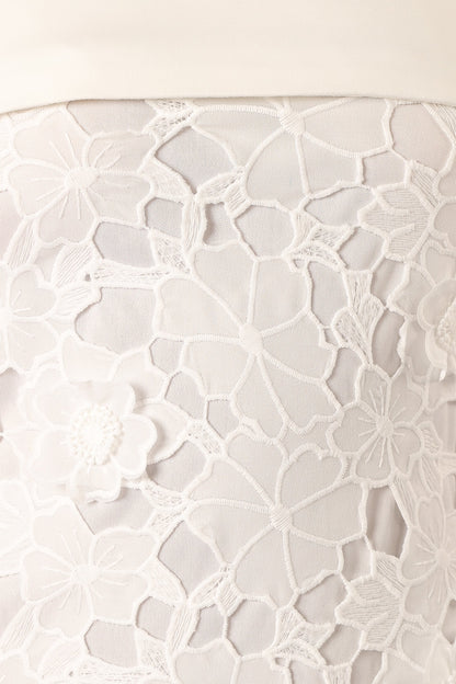 Emersyn Midi Lace Dress - White