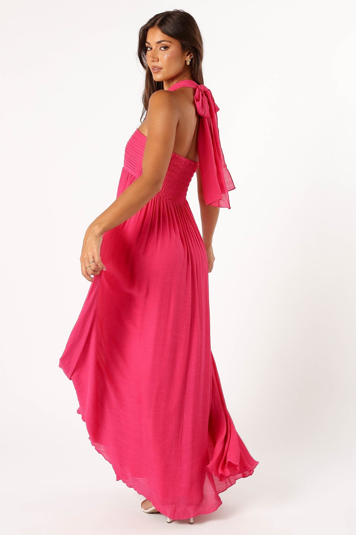 Everdeen Halterneck Maxi Dress - Fuchsia