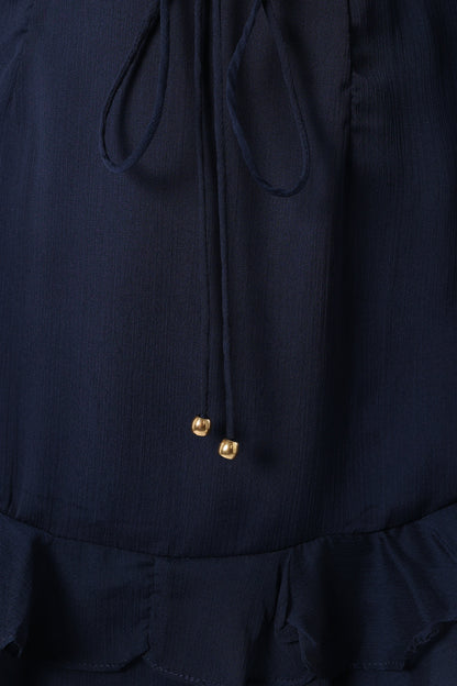 Felix Long Sleeve Mini Dress - Navy