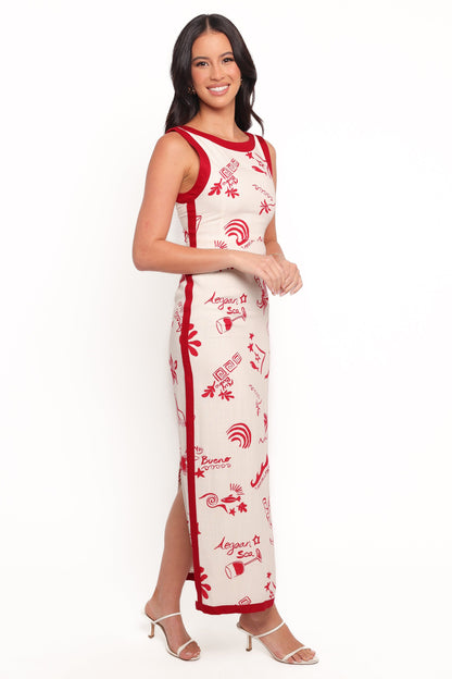 Fiori Maxi Dress - Red
