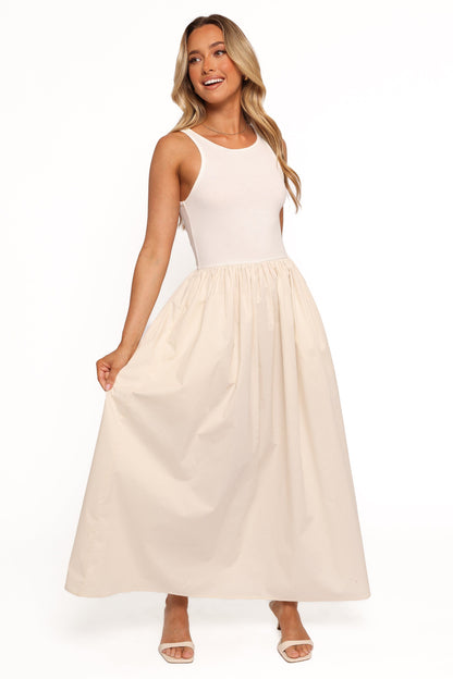 Franki Midi Dress - White Cream