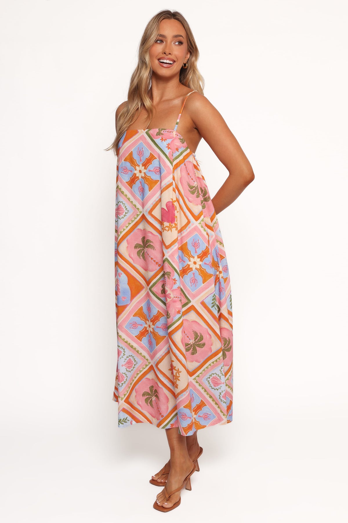 Gisela Midi Dress - Multi Tile