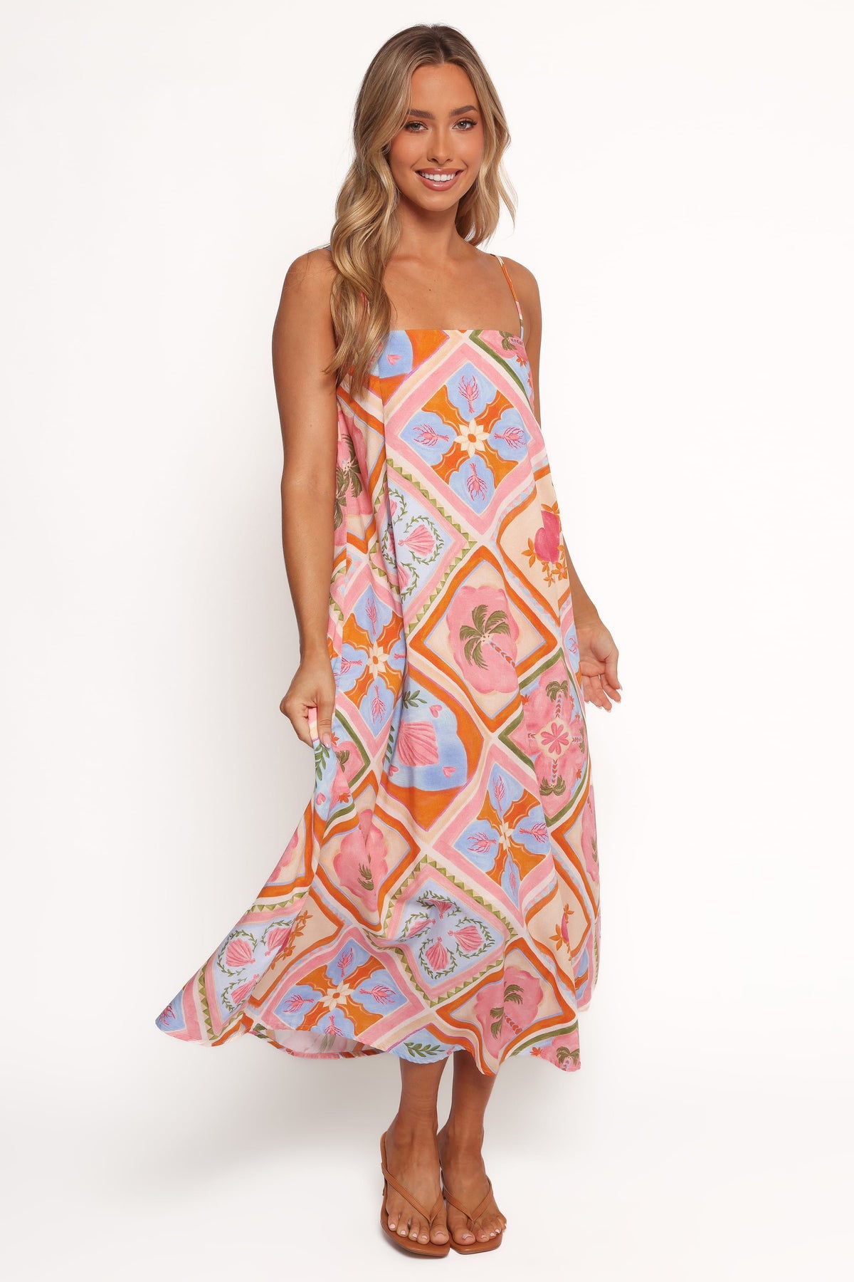 Gisela Midi Dress - Multi Tile