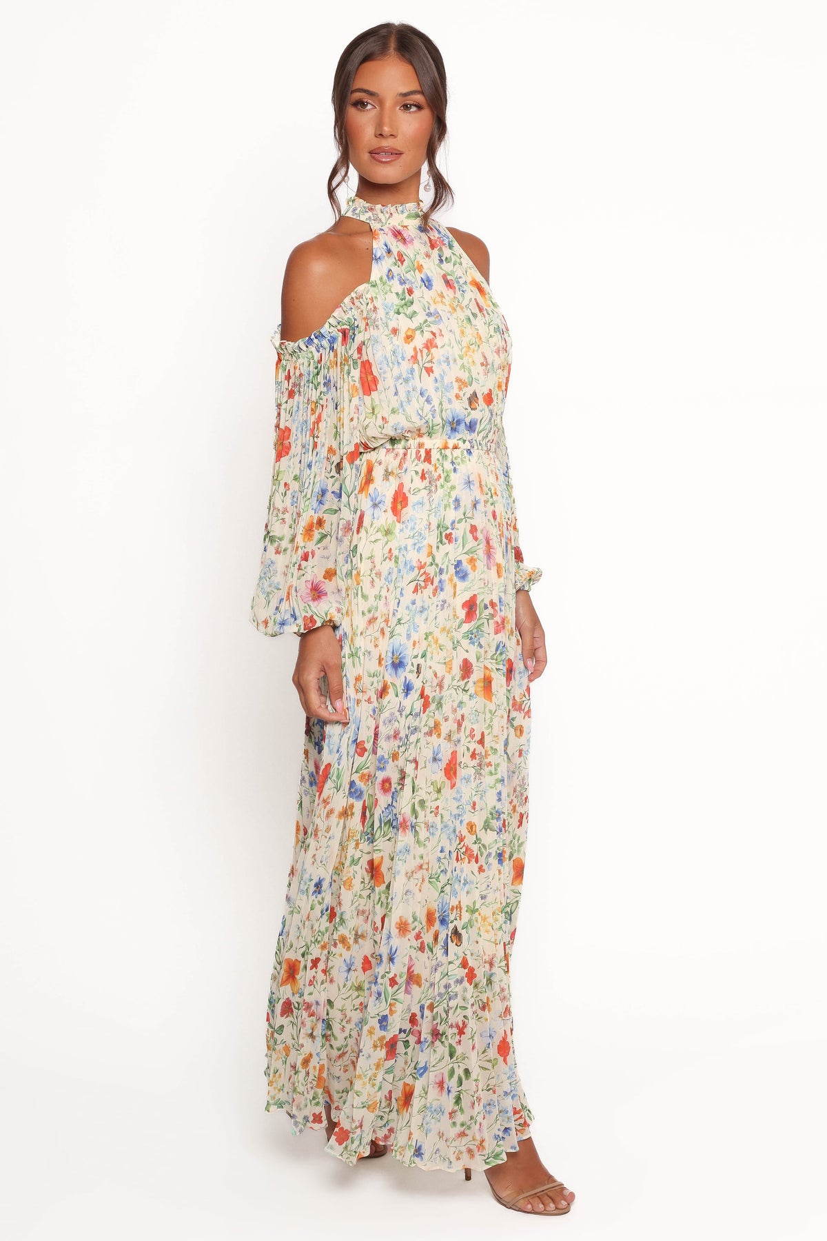 Hilary Pleated Maxi Dress - Garden Floral