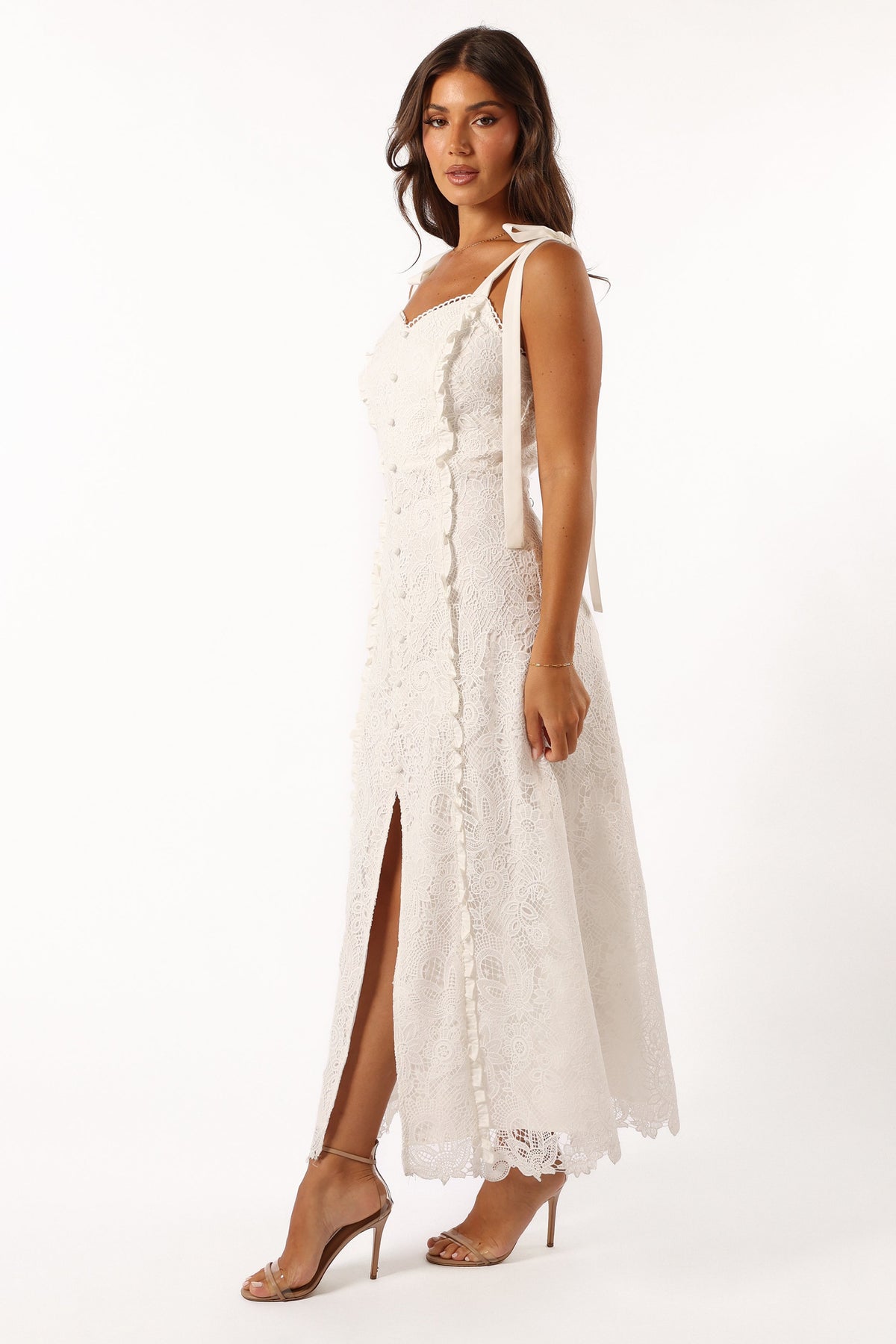Jagger Midi Lace Dress - White