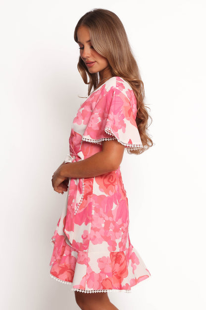 Jem Mini Dress - Pink Floral