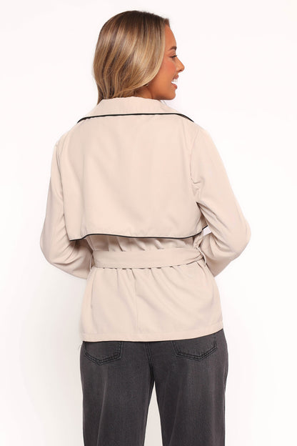 Franklin Cropped Trench - Ecru