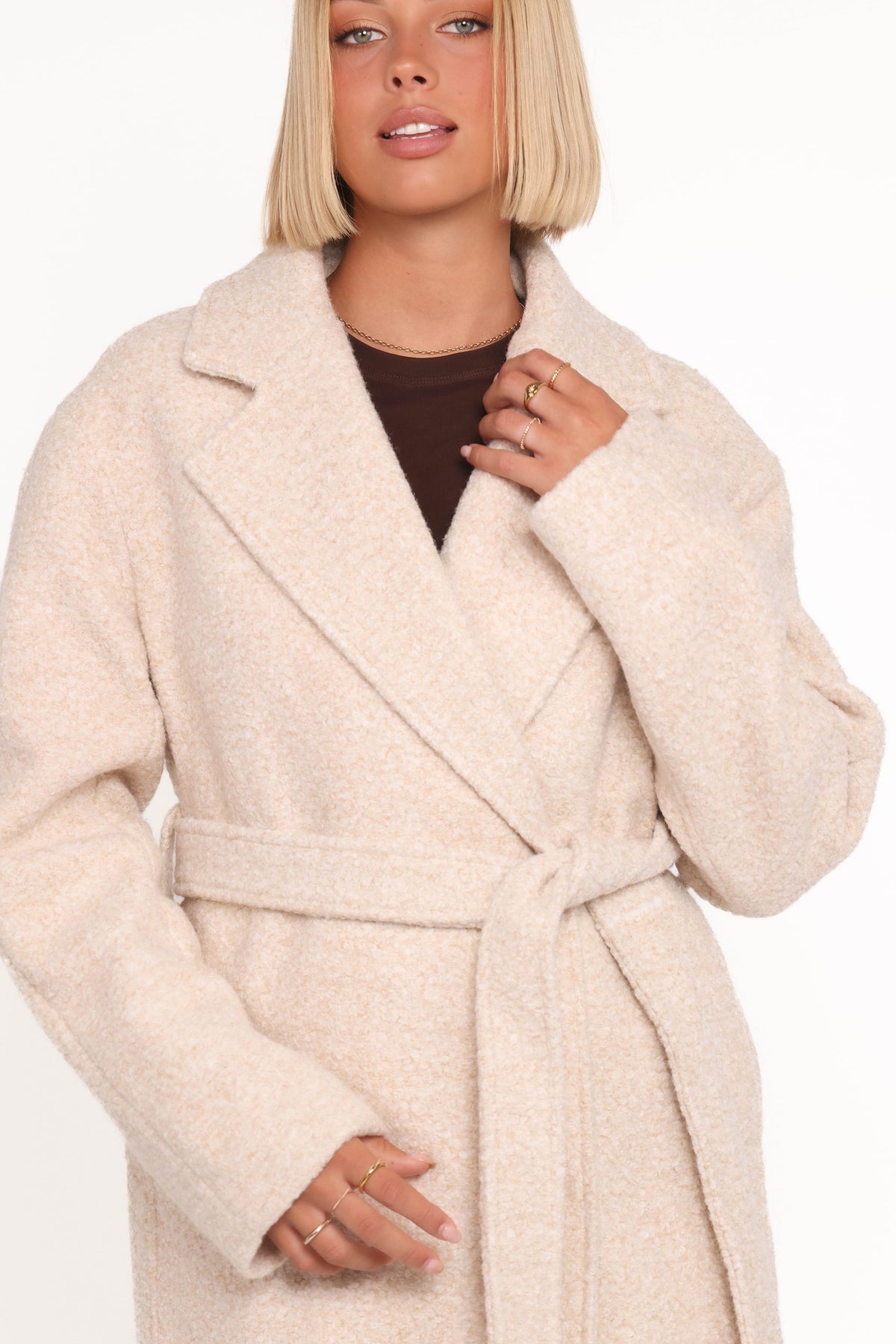Goodie Shearling Coat - Cream