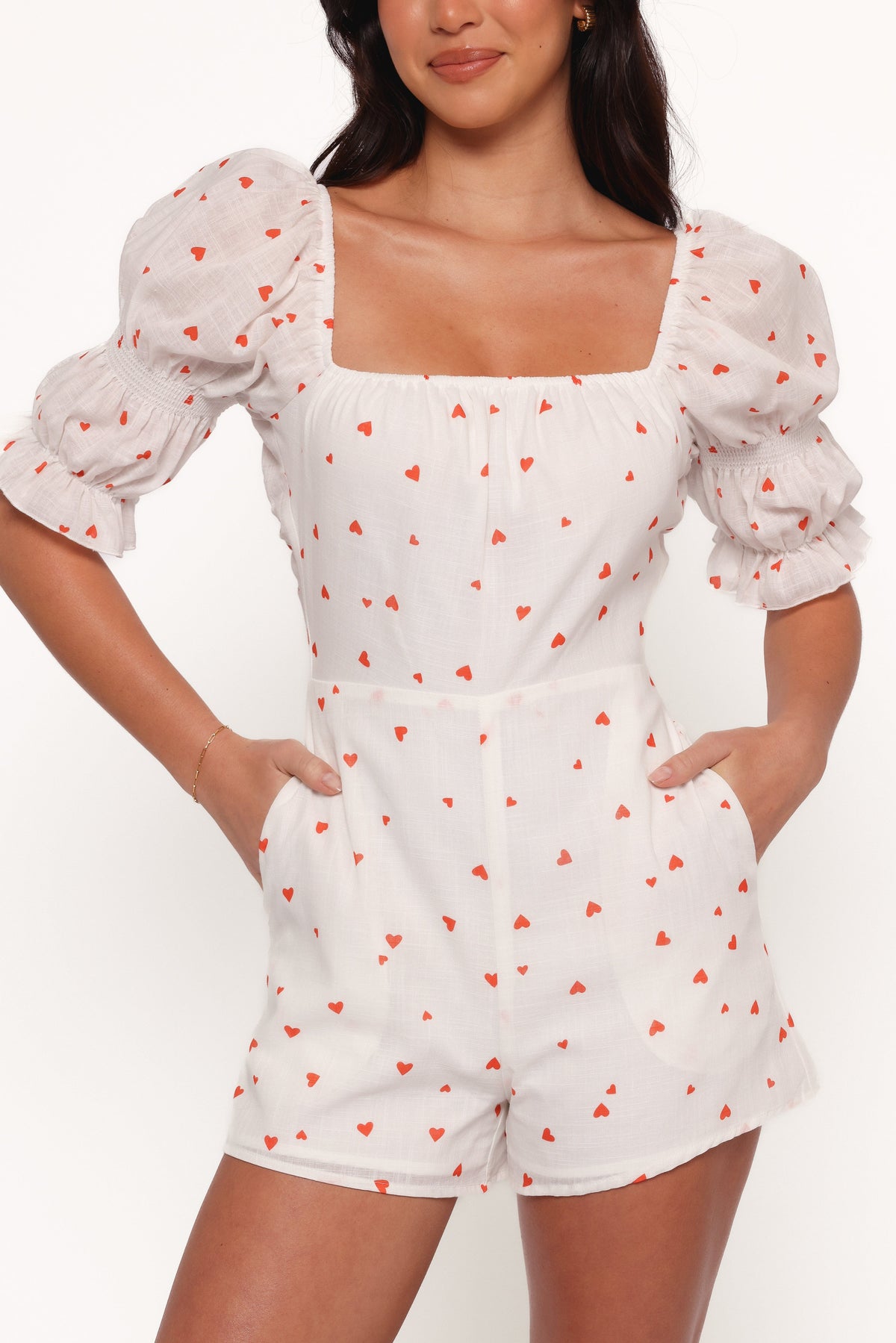 Emerson Romper - Ditsy Heart