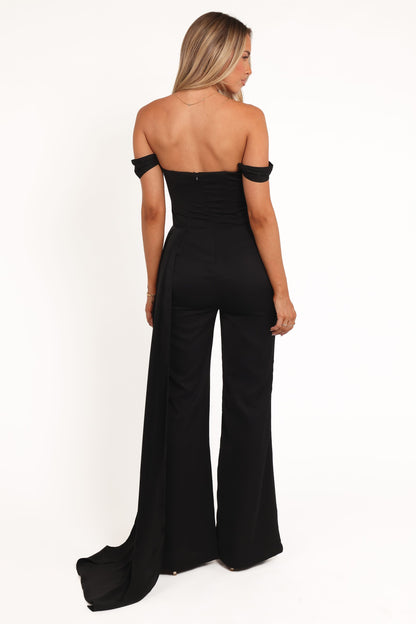 Jenny Off Shoulder Jumpsuit - Black