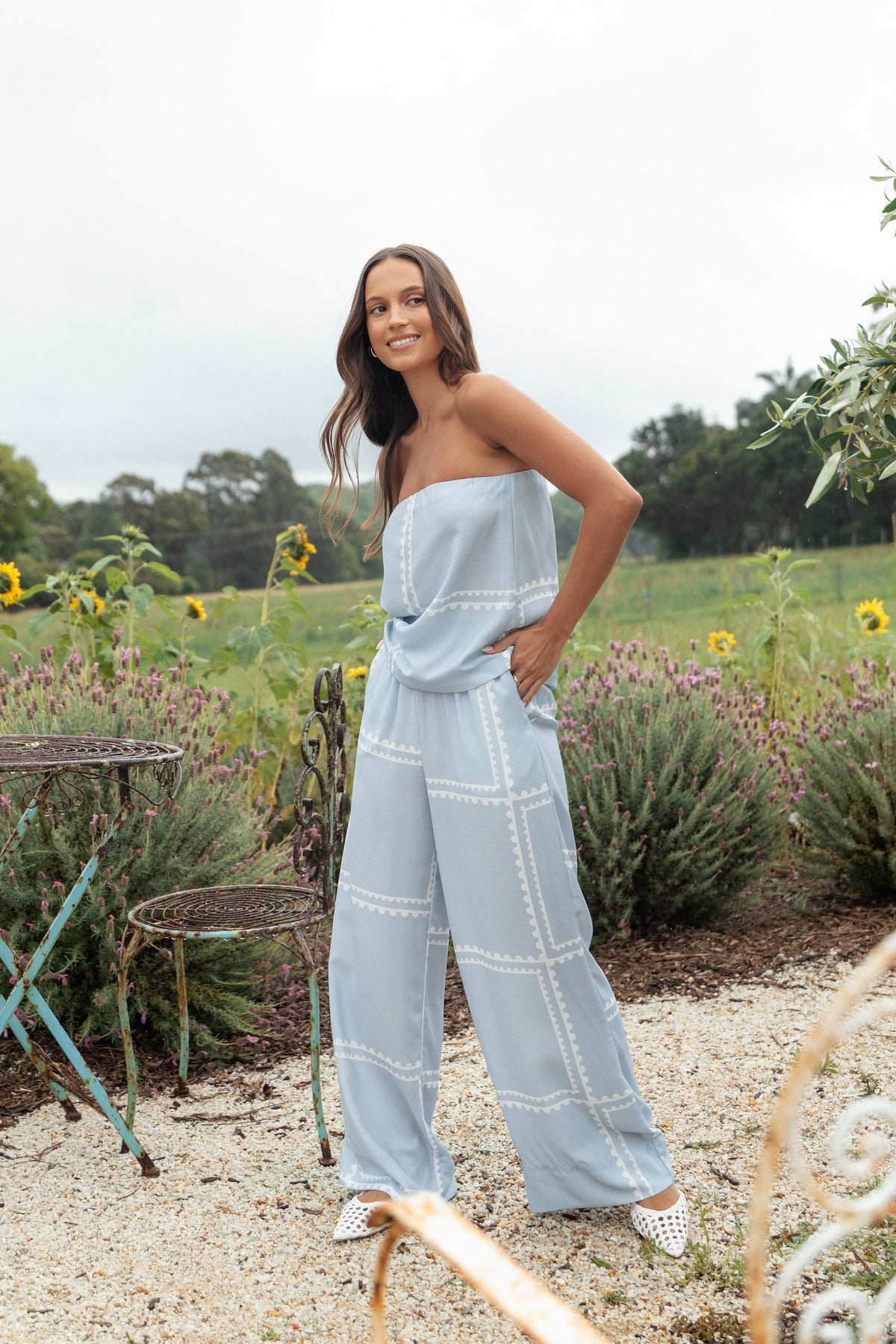 Ezra Pant Set - Light Blue