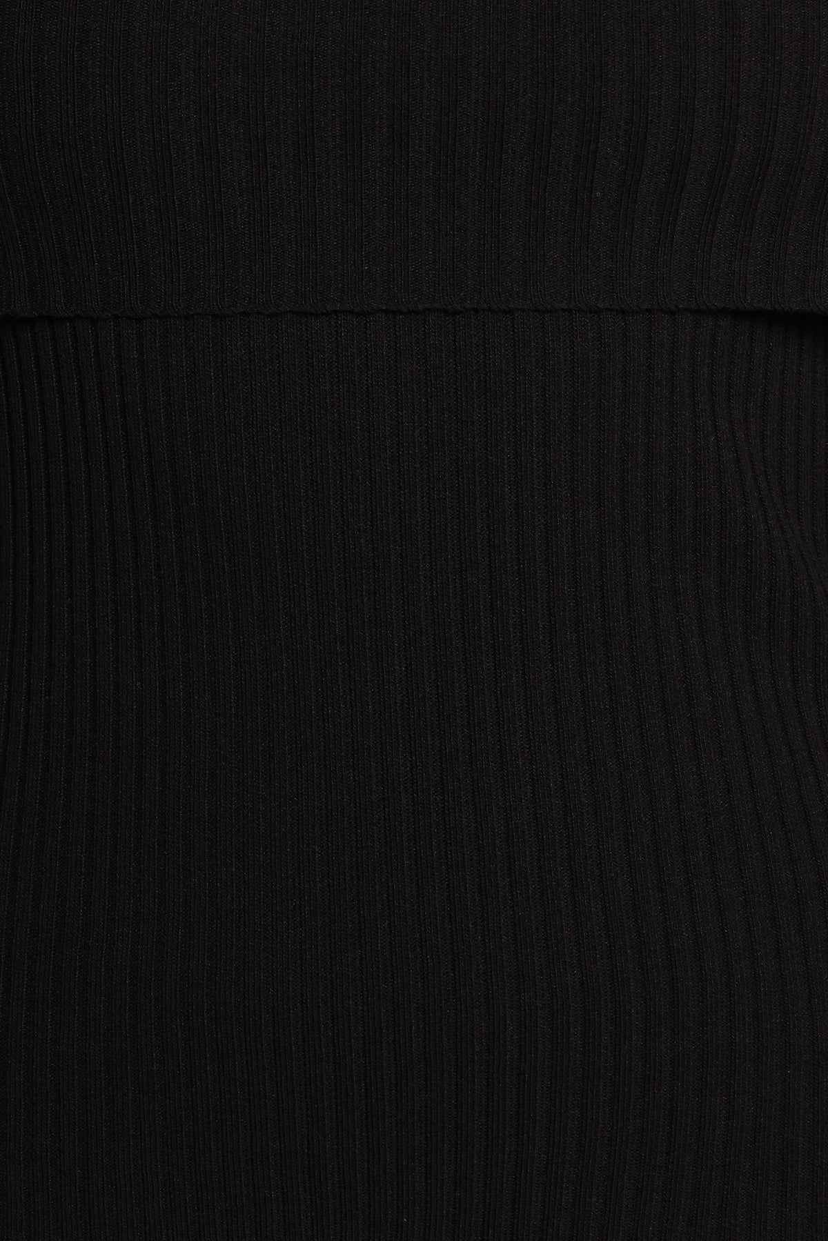 Gindie Ribbed Knit Off The Shoulder Pant Set - Black