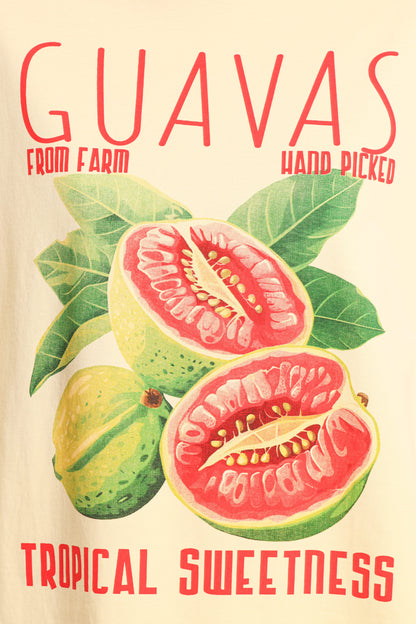 Guavas Graphic Tee - Pale Yellow