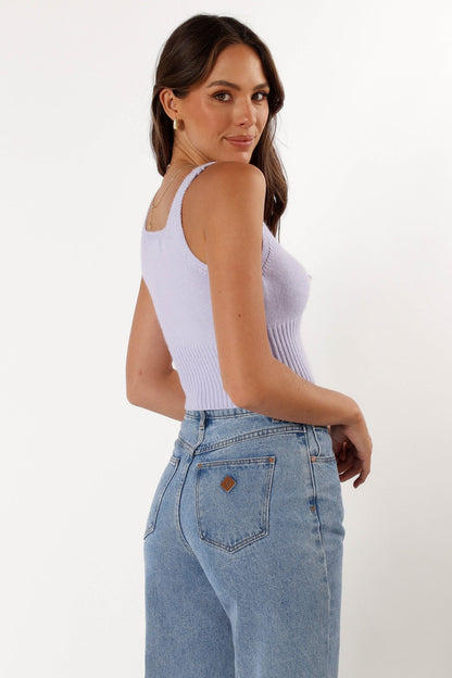 Isabel Sweater Top - Lilac