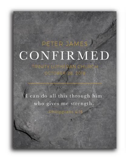 Philippians 4:13 Custom Confirmation Plaque