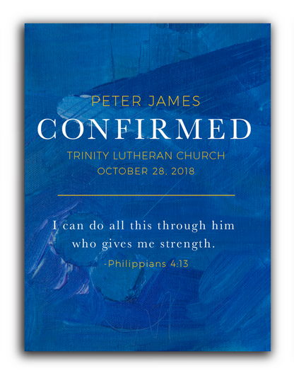 Philippians 4:13 Custom Confirmation Plaque