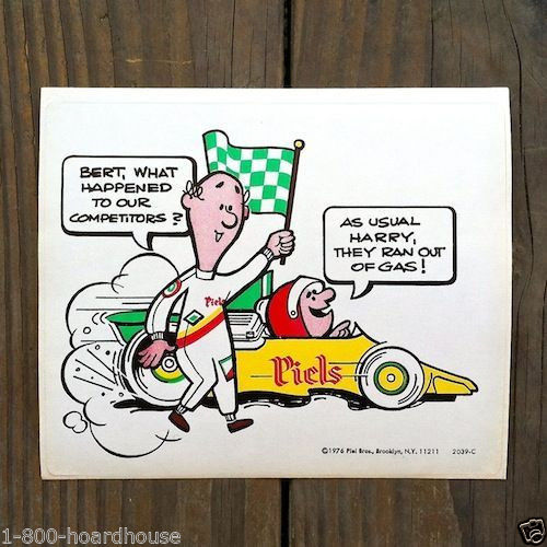PIEL'S BEER Car Decal Sticker 1976