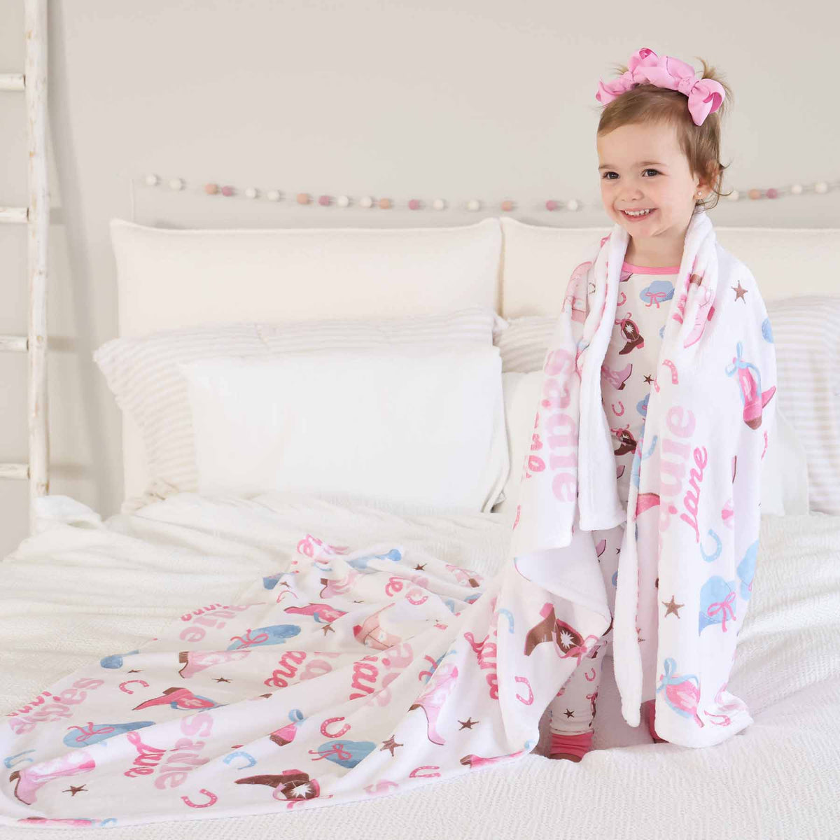 Boot Scootin' Personalized Kids Blanket