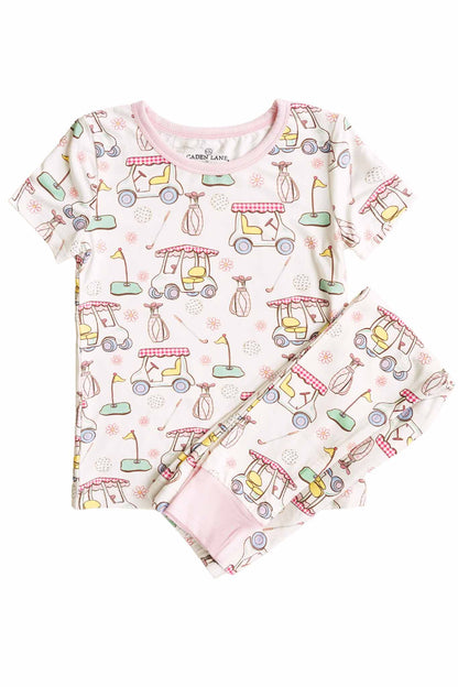 Country Club Cuties Two Piece Pajama Set | Pink