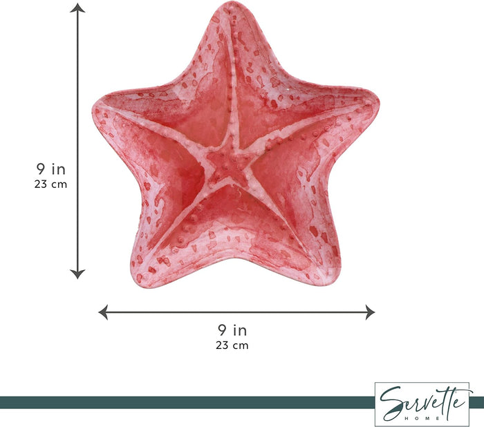 Pink Melamine Starfish Plate