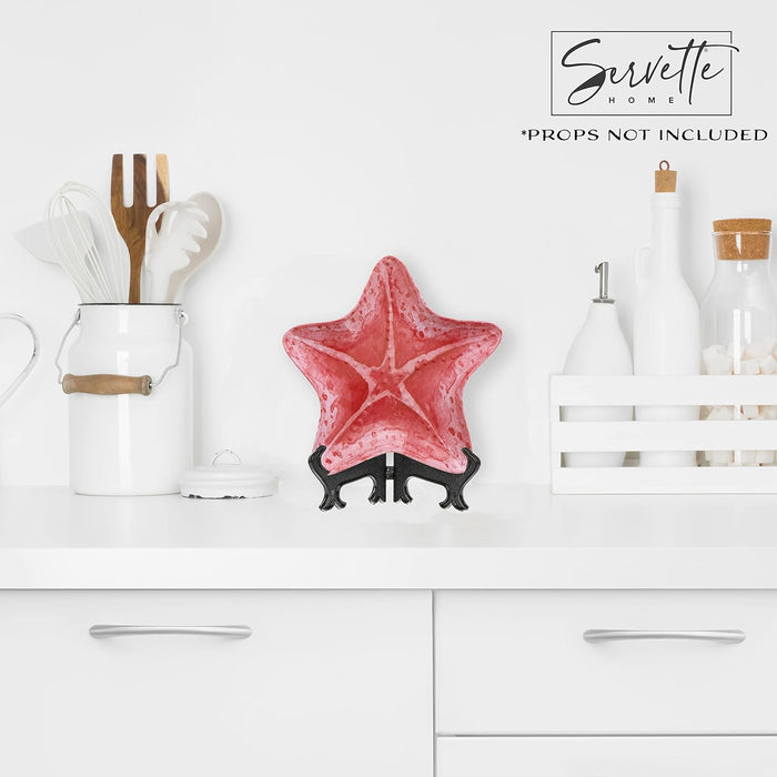 Pink Melamine Starfish Plate