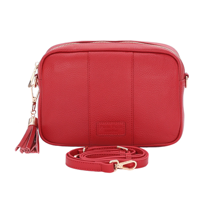 Pom Pom City Bag Crimson Red