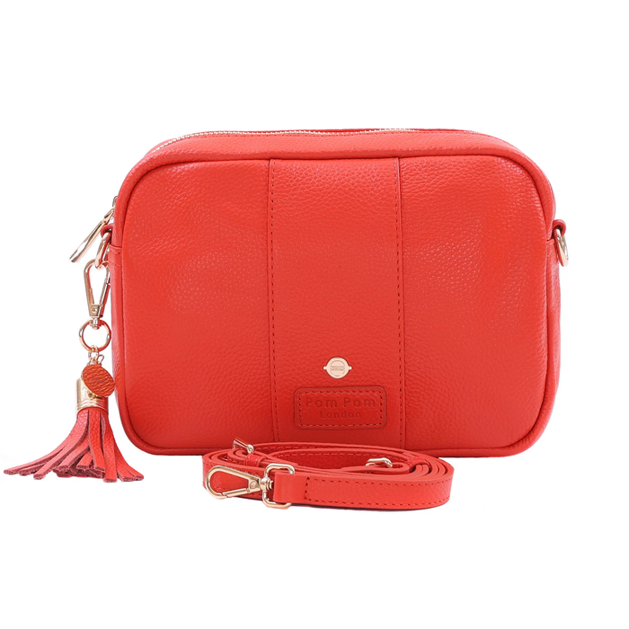 Pom Pom City Bag with Special Keyring and Dust Bag Central Line Red