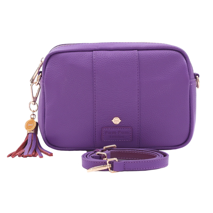 Pom Pom City Bag with Special Keyring and Dust Bag Elizabeth Line Purple
