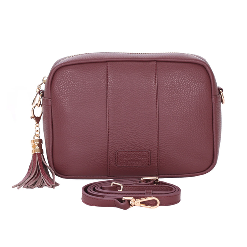 Pom Pom London City Bag Deep Burgundy