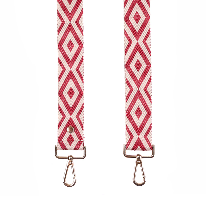 Pom Pom Strap Burgundy and Stone Diamond