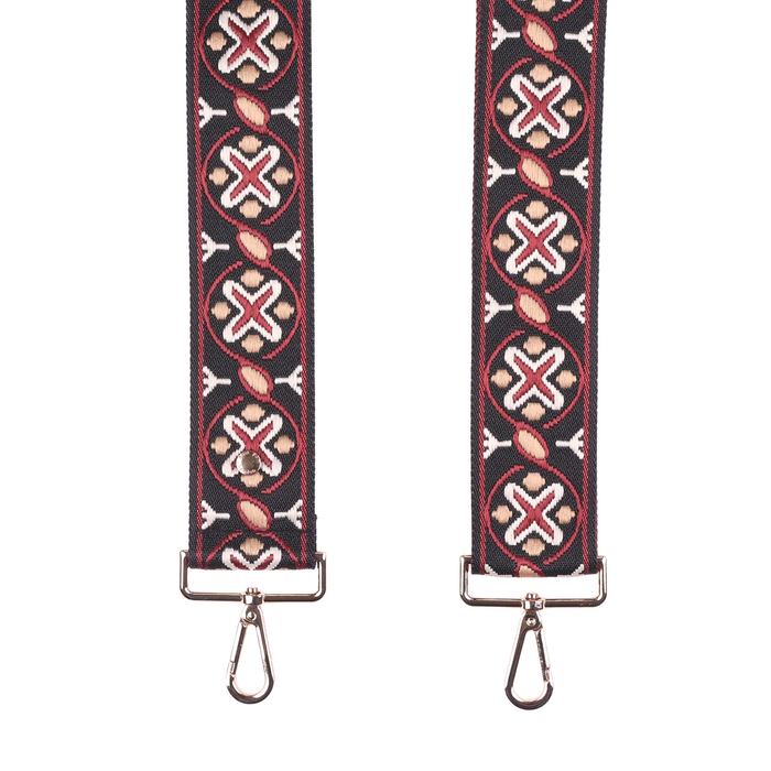 Pom Pom Strap Burgundy Regal Weave