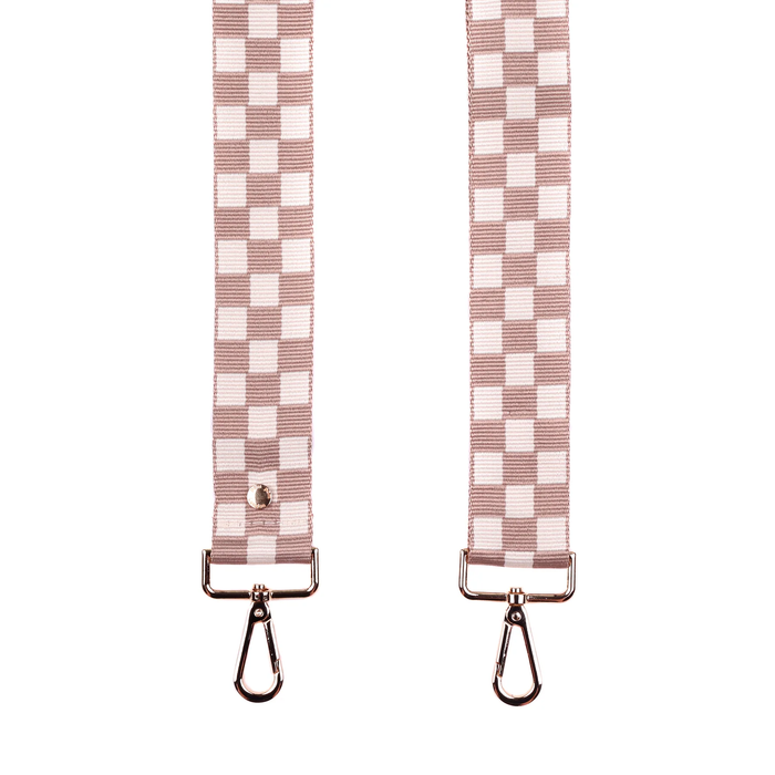 Pom Pom Strap Ginger Checker Board