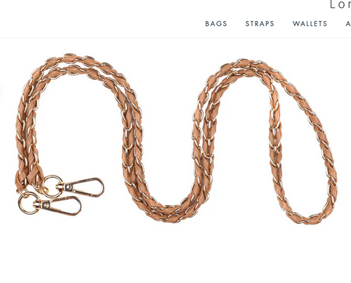Pom Pom Strap Gold Chain Maple Weave