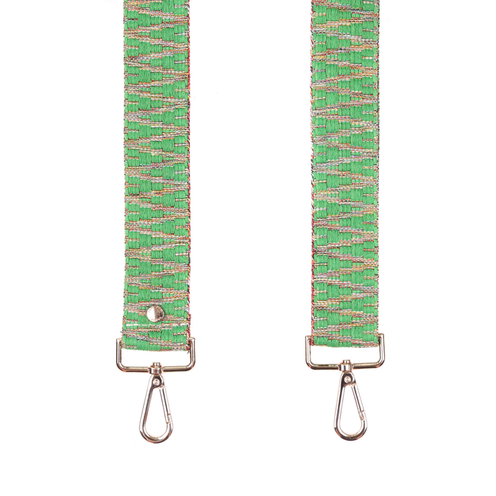 Pom Pom Strap Green Twill