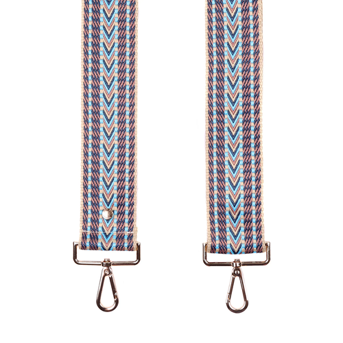 Pom Pom Strap Marine Blue Tribal