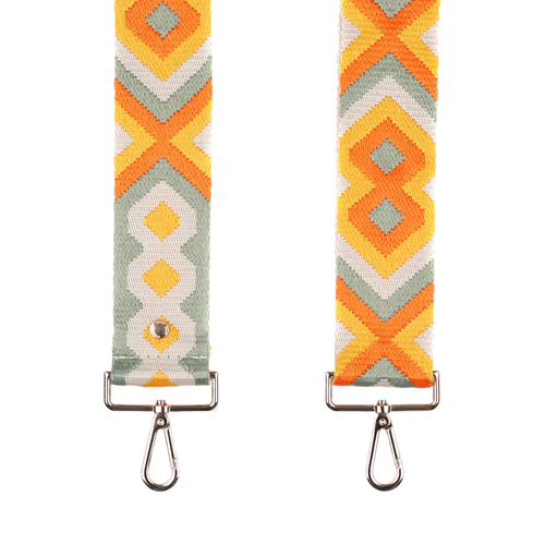 Pom Pom Strap Marmalade Embroidered